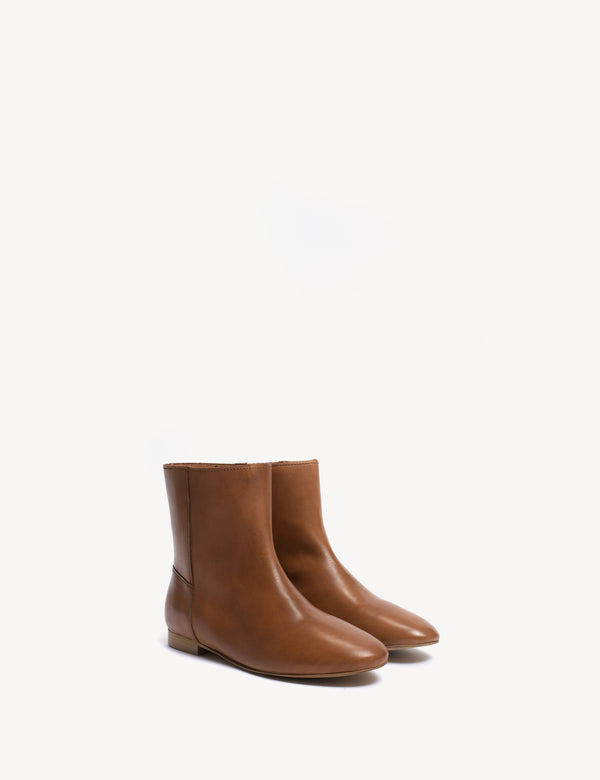Dico Copenhagen Nadine Boot In Dark Tan Calfskin