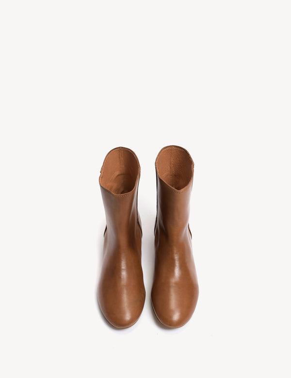 Dico Copenhagen Nadine Boot In Dark Tan Calfskin