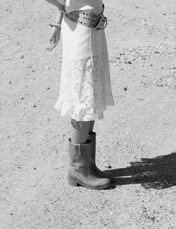 Dico Copenhagen Julia Gaucho Boot In Black Texas Leather
