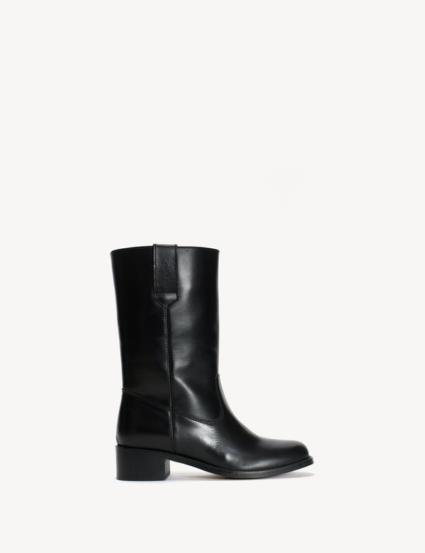 dico copenhagen Julia Gaucho Boot In Black Texas Leather