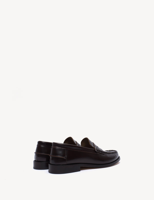 Dico Copenhagen Moccasin Penny Loafer In Bordeaux Polido Leather