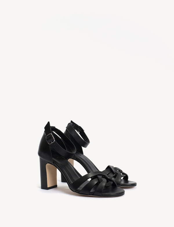 Dico Copenhagen Sasha High Sandal In Black Calfskin