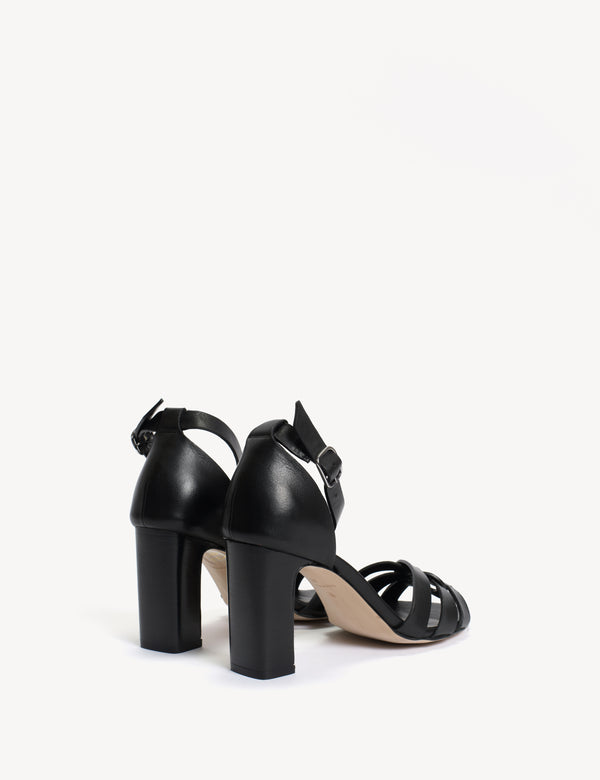 Dico Copenhagen Sasha High Sandal In Black Calfskin