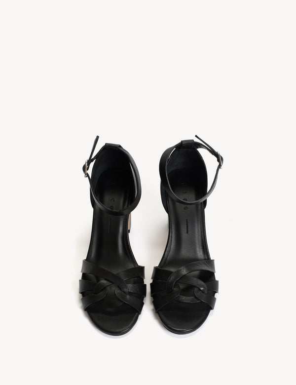 Dico Copenhagen Sasha High Sandal In Black Calfskin
