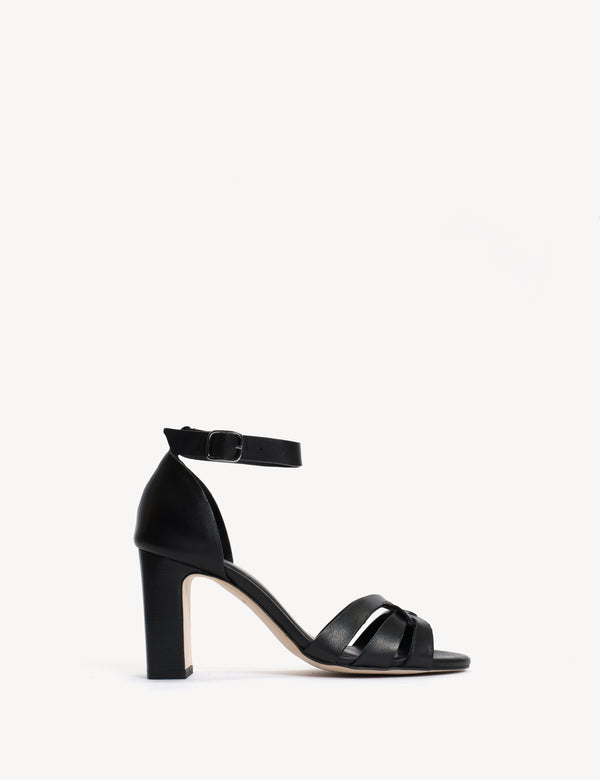 dico copenhagen Sasha High Sandal In Black Calfskin