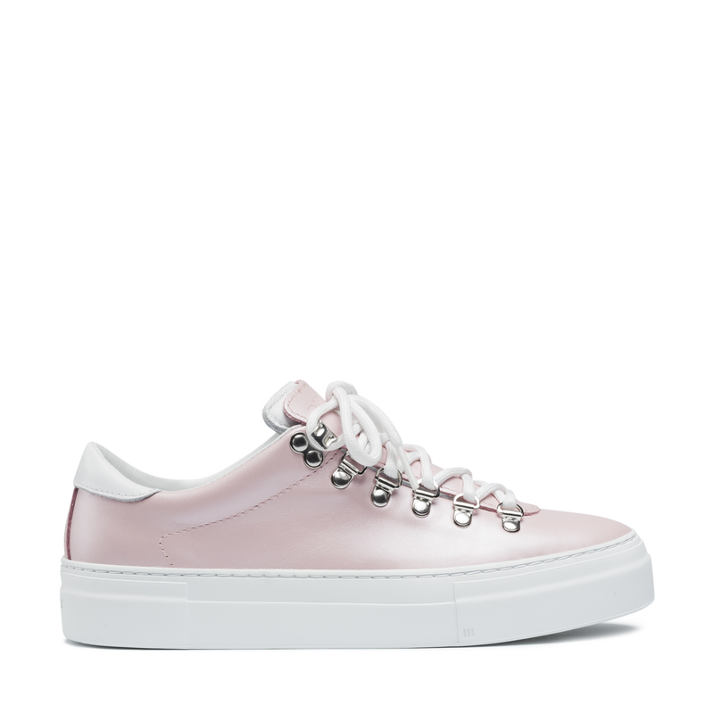 Diemme Marostica Low Platform Mother Of Pearl Pink Nappa W