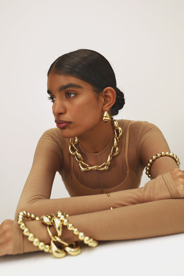 Dinosaur Designs Ball Bangle Nano-Coated Brass