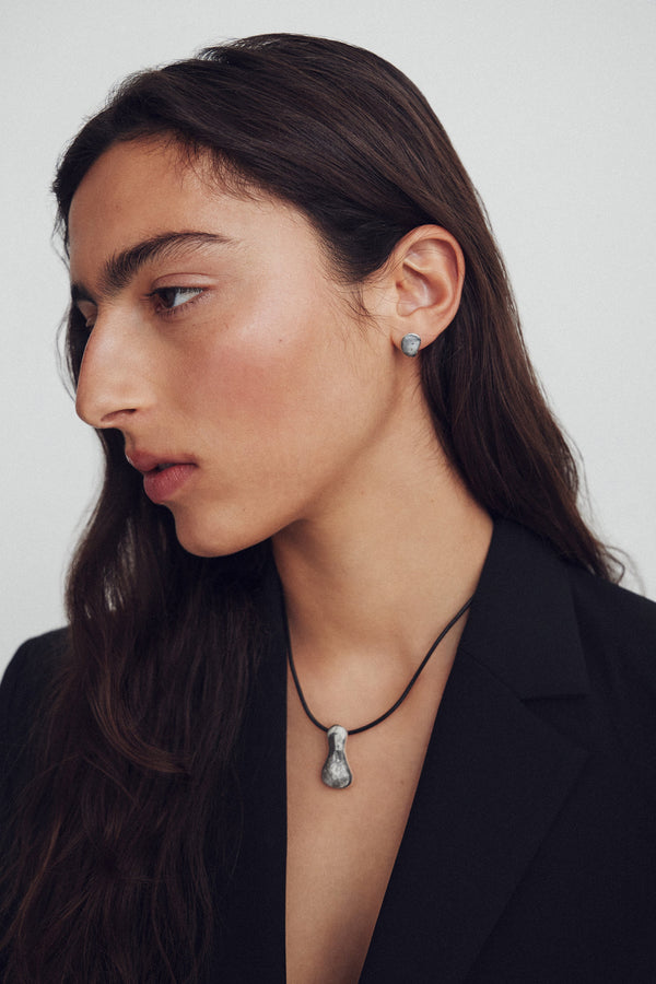 Dinosaur Designs Bones Stud Earrings Slate