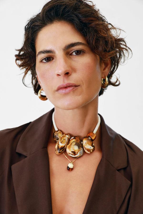 Dinosaur Designs Boulder Rock Necklace Chalk Swirl