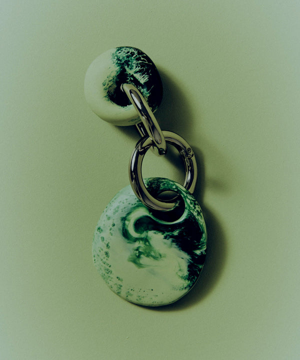 Dinosaur Designs Earth Keyring Cream