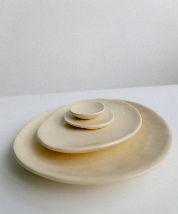 Dinosaur Designs Long Temple Platter Cream