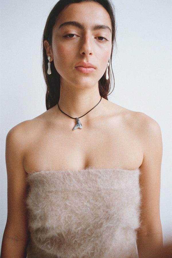 Dinosaur Designs Medium Bones Earrings Granite