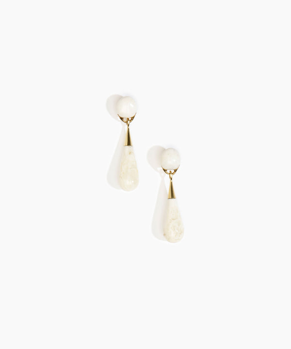 dinosaur designs Medium Dew Drop Earrings Cream