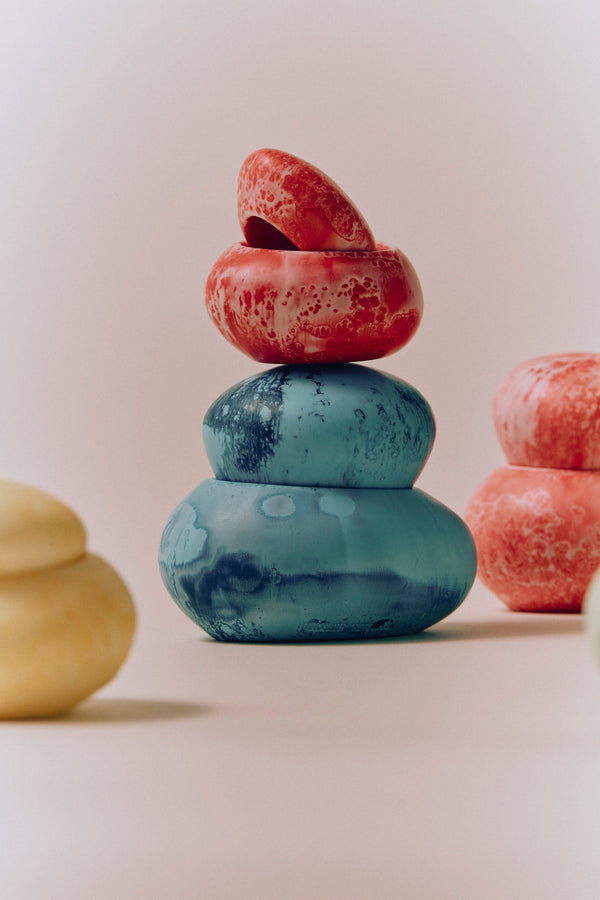 Dinosaur Designs Medium Pebble Jar Cream