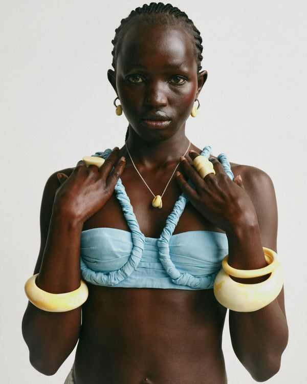 Dinosaur Designs Medium Rock Bangle Chalk Swirl