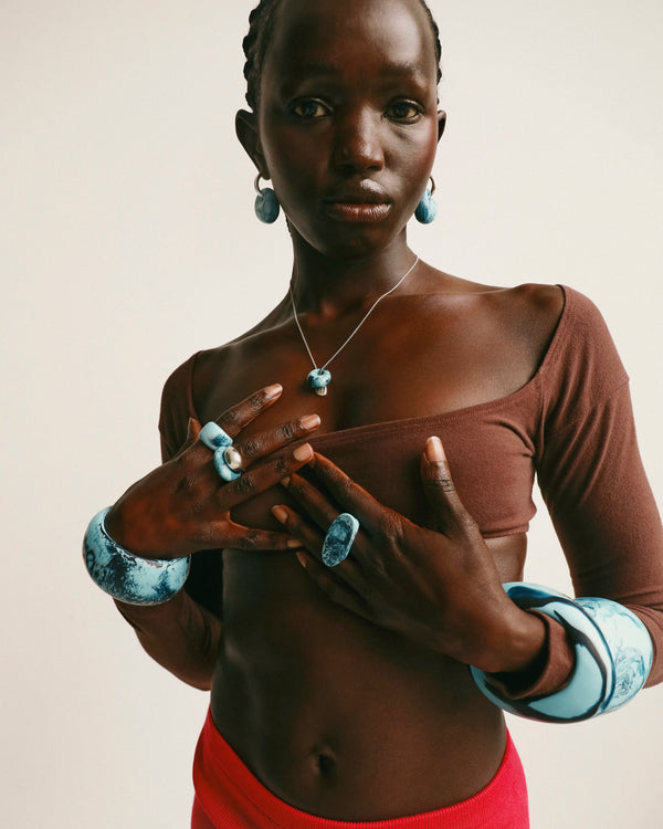 Dinosaur Designs Medium Splash Beads Cappuccino