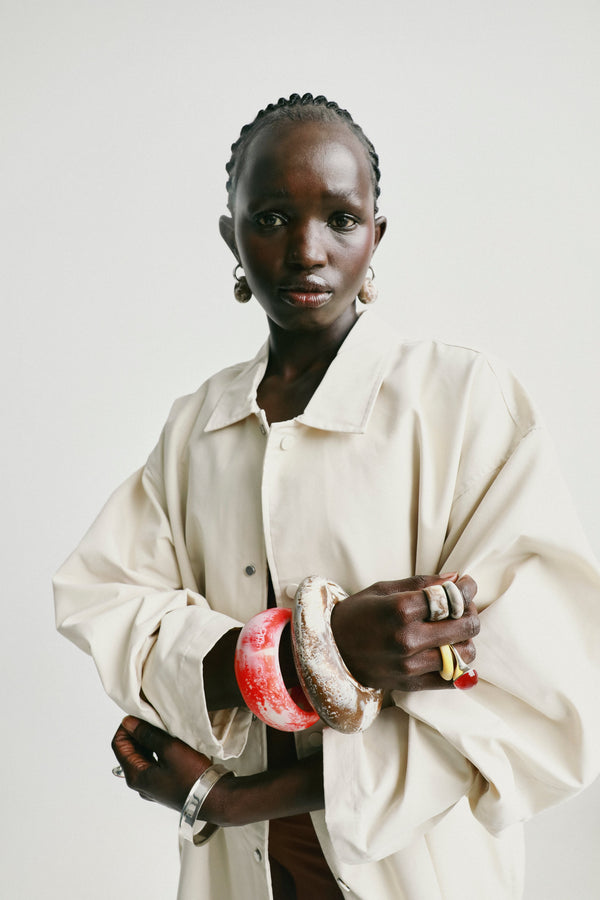 Dinosaur Designs Medium Splash Beads Cappuccino