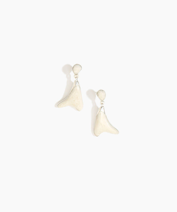 dinosaur designs Medium Wishbone Earrings Slate