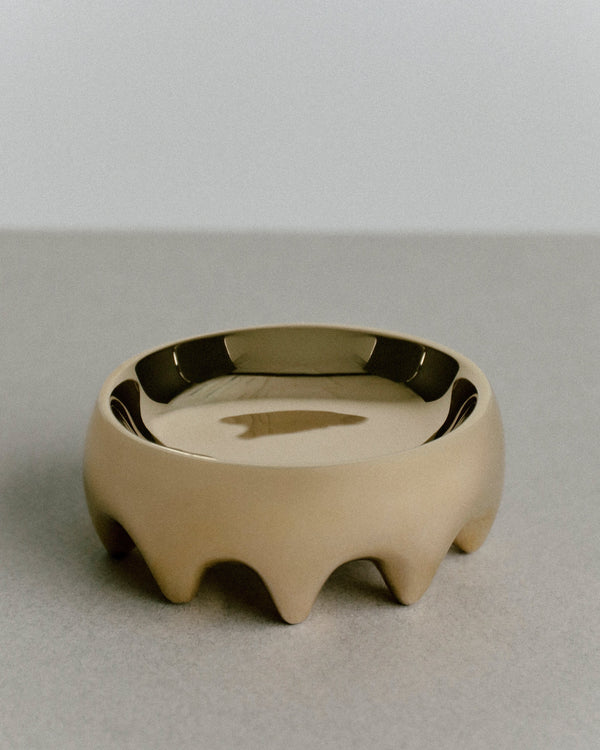 Dinosaur Designs Metal Crown Dish Brass