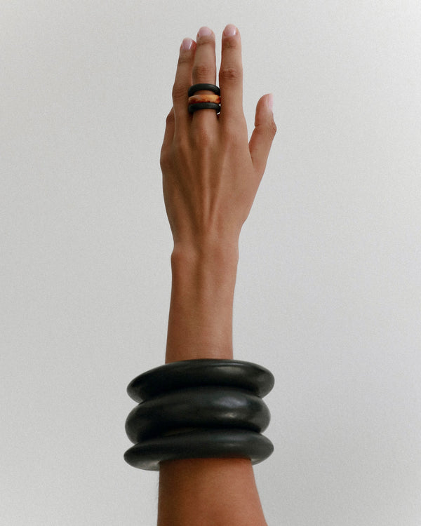 Dinosaur Designs Modern Tribal Band Ring Cream