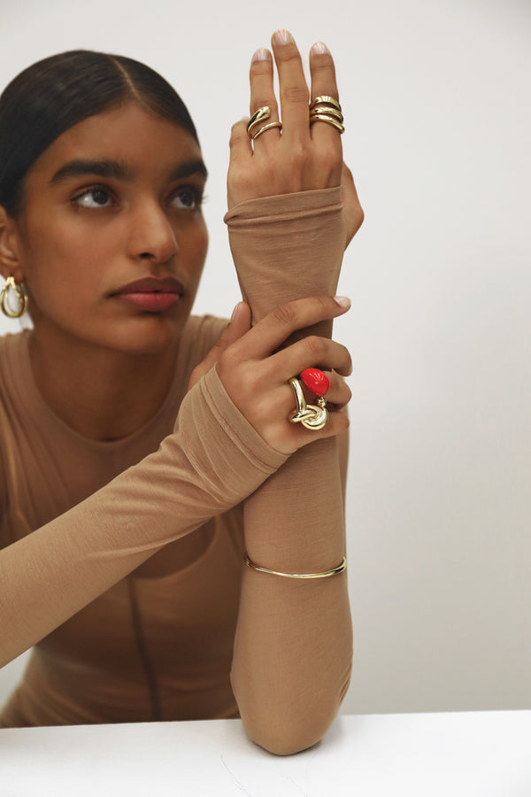 Dinosaur Designs Mungbean Ring Nano-Coated Brass