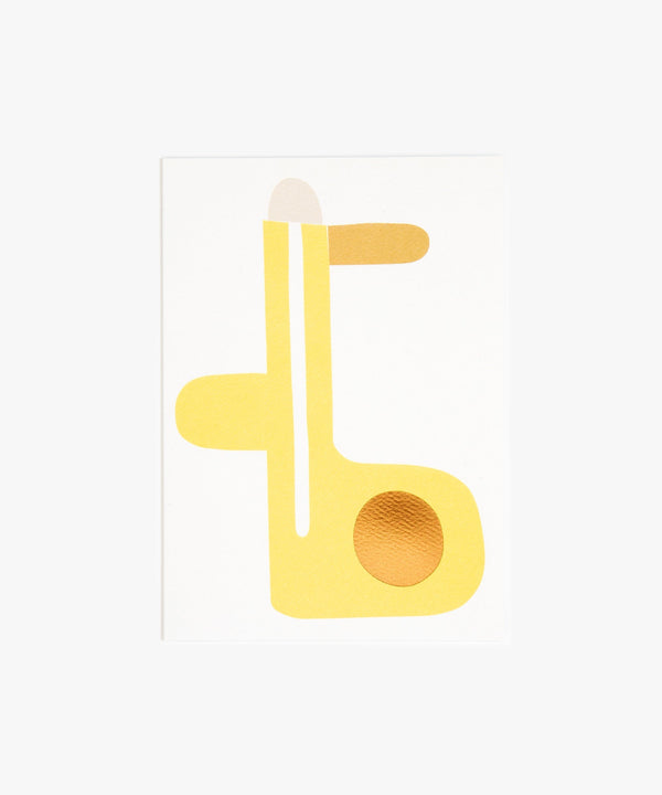 dinosaur designs Passage Greeting Card Yellow