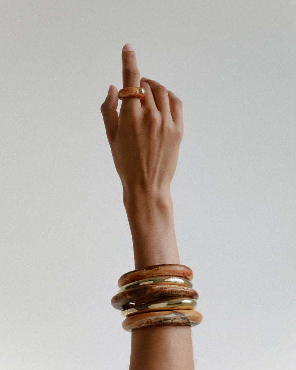 Dinosaur Designs Round Rock Ring Cream