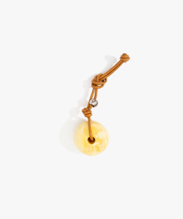 dinosaur designs Round Watercolor Bag Charm Cream