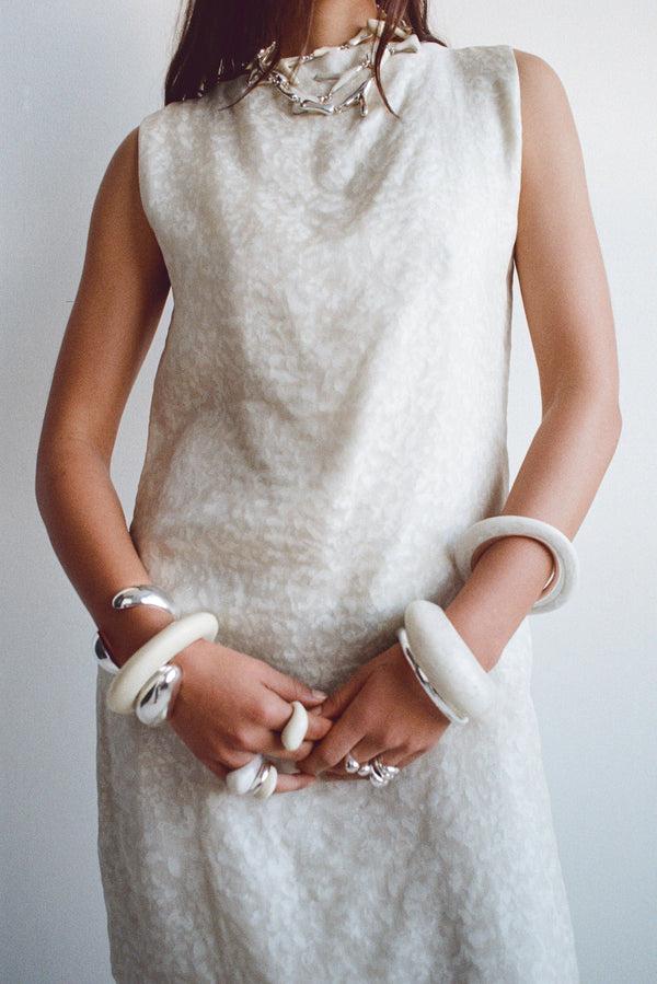 Dinosaur Designs Small Drift Duo Bangle Slate