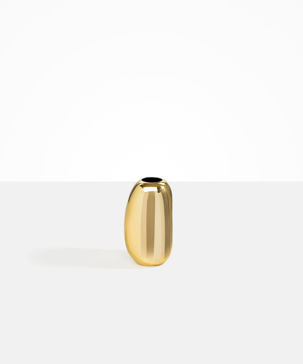 dinosaur designs Small Metal Pebble Vase Brass