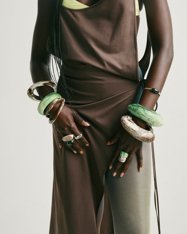 Dinosaur Designs Small Rock Bangle Chalk Swirl