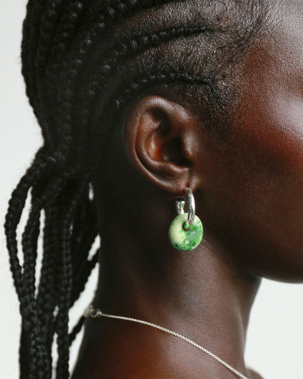 Dinosaur Designs Small Splash Earrings Grass