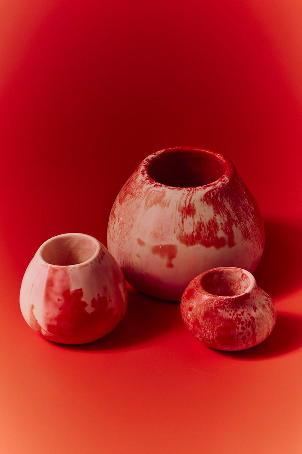 Dinosaur Designs Volcanic Vase Chalk Swirl