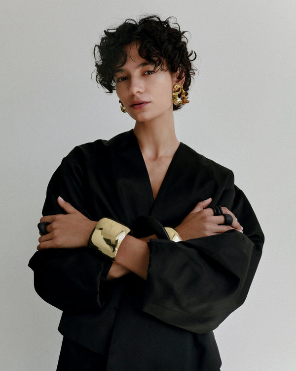 Dinosaur Designs Wave Earrings Nano-Coated Brass