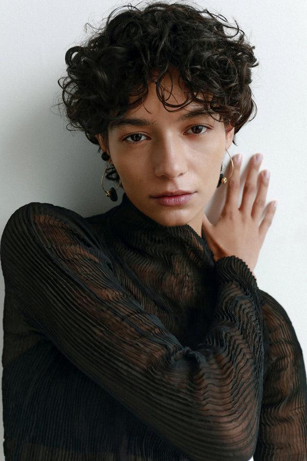 Dinosaur Designs Joie De Vivre Hoop Earrings Chalk Swirl