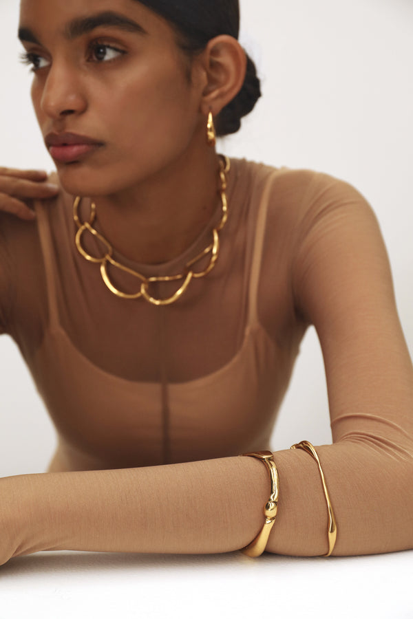 Dinosaur Designs Large Liquid Bangle 925 Sterling Silver