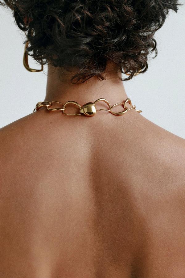 Dinosaur Designs Liquid Chain Choker 24k Gold-Plated Brass