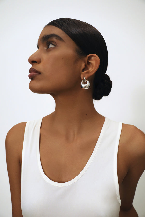 Dinosaur Designs Marella Hoop Earrings Silver-Plated Brass