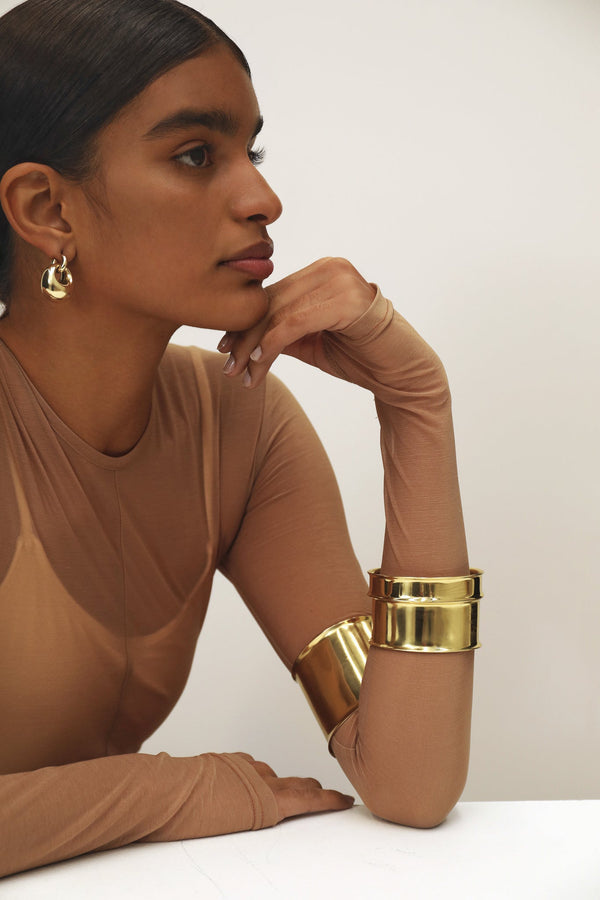 Dinosaur Designs Marella Hoop Earrings Silver-Plated Brass