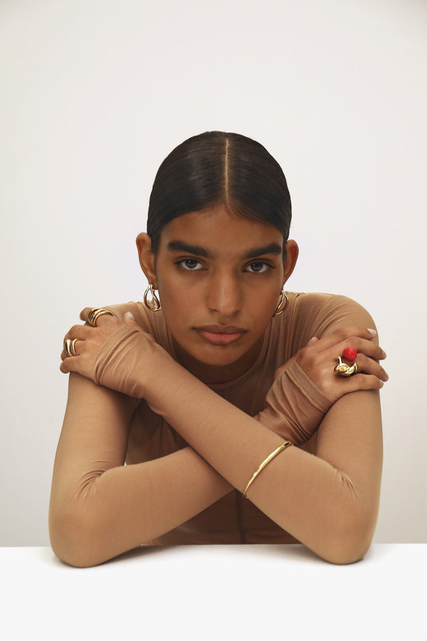 Dinosaur Designs Medium Corda Earrings Nano-Coated Brass