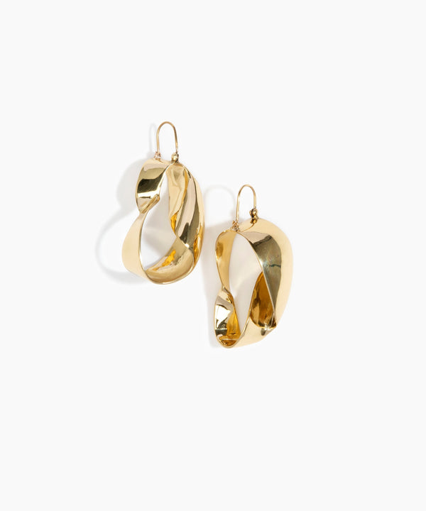 dinosaur designs Medium Olive Leaf Earrings Nano-Coated Brass