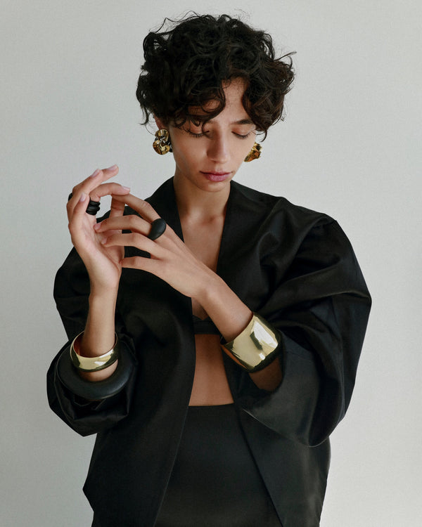 Dinosaur Designs Medium Oval Bangle Nano-Coated Brass