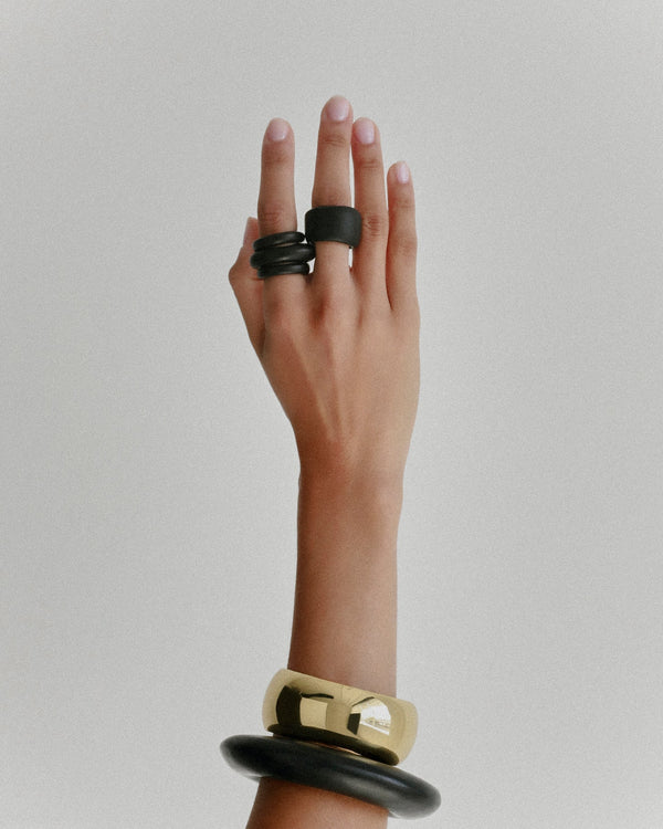 Dinosaur Designs Medium Oval Bangle Nano-Coated Brass