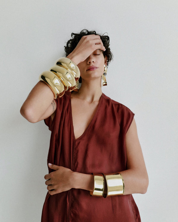 Dinosaur Designs Medium Voyage Bangle Nano-Coated Brass