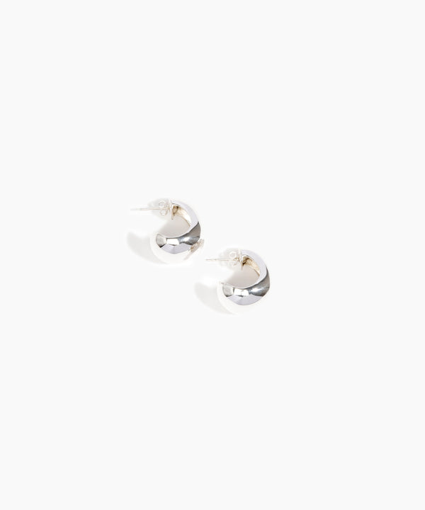 dinosaur designs Small Chifferi Hoop Earrings Silver-Plated Brass