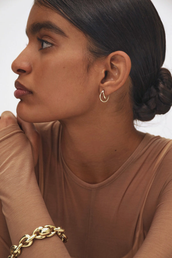 Dinosaur Designs Small Corda Earrings Nano-Coated Brass