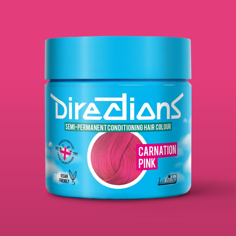 directions hair colour Carnation Pink Semi-permanent hair colour