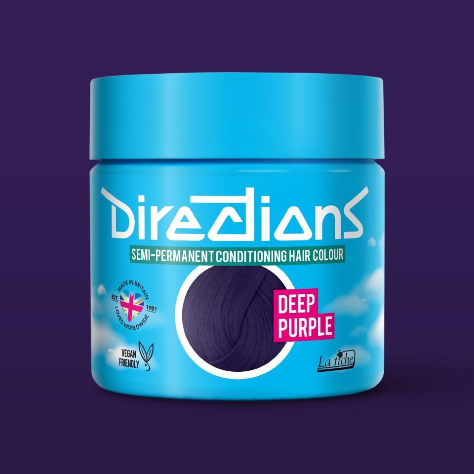 directions hair colour Deep Purple Semi-permanent hair colour