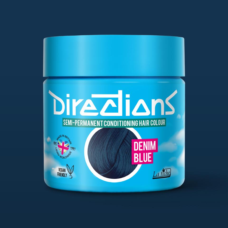 directions hair colour Denim Blue Semi-permanent hair colour