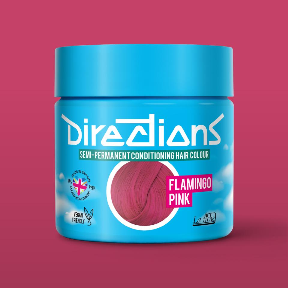 directions hair colour Flamingo Pink Semi-permanent hair colour